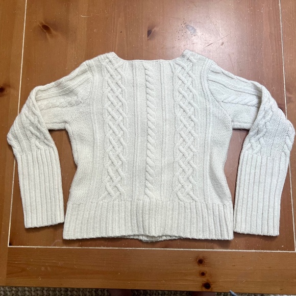 Crop Cardigan, Fisherman’s Knit Alpaca/Merino/Acrylic Talbot’s Collection, M - Picture 2 of 10